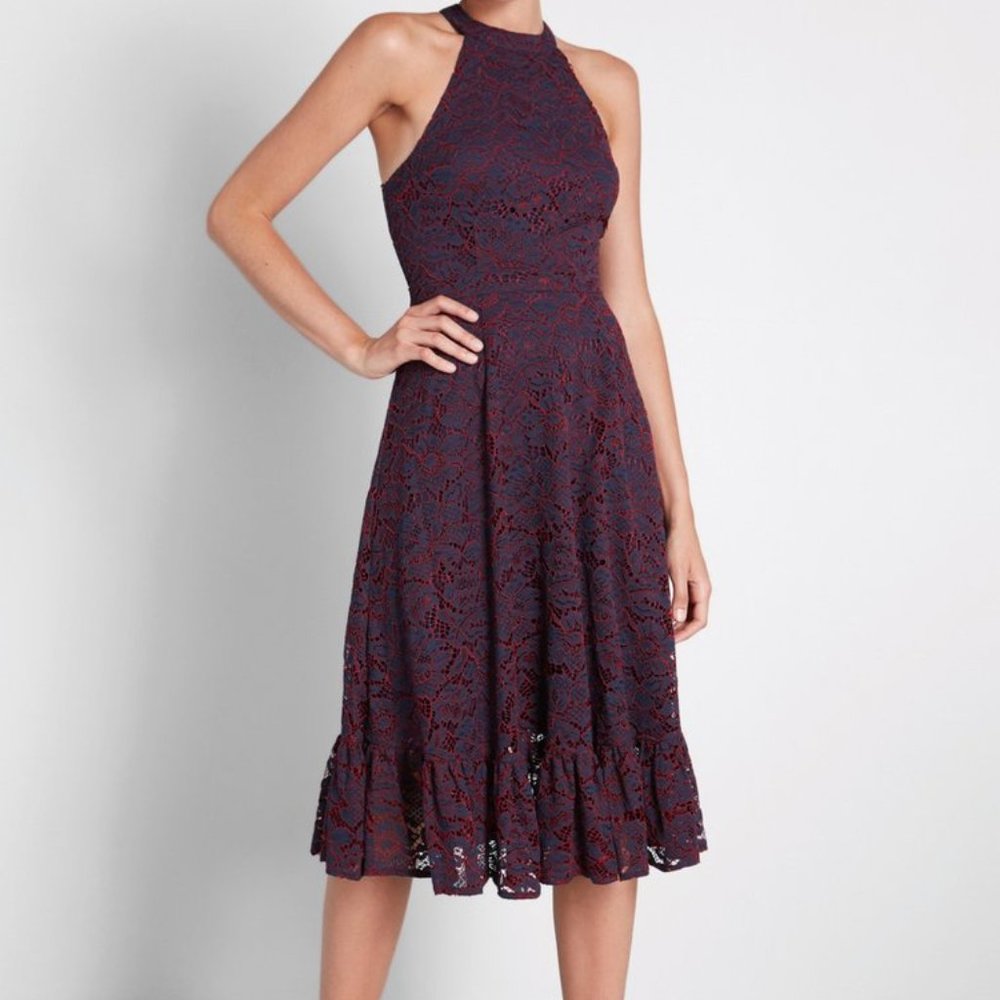 Mod Cloth A Night Like This Halter Dress